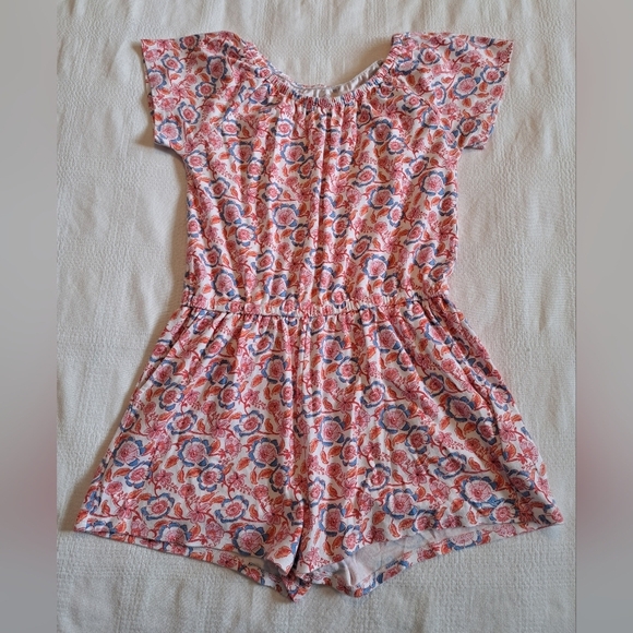 Vineyard Vines girls size XL shorts romper, floral design, has pockets, EUC - Picture 1 of 7